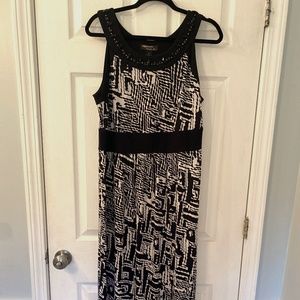 Signature by Robbie Bee Sleeveless Maxi Dress Black/White Size 1X